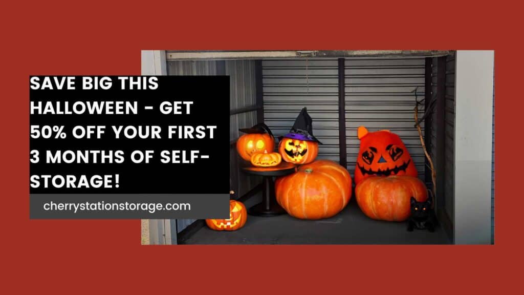 Save Big This Halloween - Get 50% Off Your First 3 Months of Self-Storage! - Cherry Station Self Storage